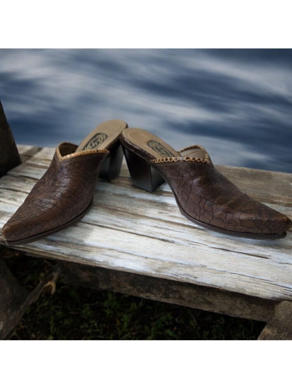 Salpy Handmade Leather Mule Shoes - Size 6 - Made in Los Angeles